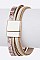 Stone Nugget Mix Leather Magnetic Bracelet