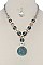 STYLISH MULTI TONE PATINA Y-LINKS FASHION NECKLACE SET JYQNE14225
