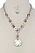 STYLISH MULTI TONE PATINA Y-LINKS FASHION NECKLACE SET JYQNE14225
