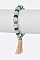 Authentic Stone Tassel Stretch Bracelet
