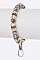 Fashion Crystal Drop Genuine Stone Stretch Bracelet