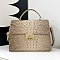 Quality " H " Metal Accent Crocodile Satchel