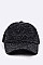 Crystal Distressed Denim Cap