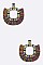 Multi Baguette Crystal Tassel Fashion Earrings