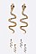 Pack of 12 Crystal Snake Studs Set