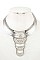 HAMMERED LINK METAL COLLAR NECKLACE SET