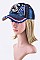 Crystal USA Embelished Fashion Denim Cap LA-HT277X109D