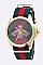 Stripped Strap Bee Bezel Watch