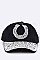 Horse Shoe Crystal Embellished Fashion Cap LA-EMH8617