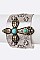 Fashion Turquoise Cross Metal Cuff