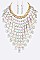 Small Disk Statement Bib Necklace Set