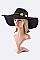 Pack of 12 Plushy Pompom Band Straw Floppy Hat