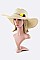Pack of 12 Plushy Pompom Band Straw Floppy Hat