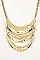 HAMMERED LINK BAR PENDANT NECKLACE SET