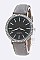 Trendy Crystal Bezel Leather Band Fashion Watch LA 04-4171