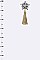 Posh Crystal Flower Cotton Tassel Iconic Earrings LAE3010Z