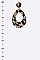 Leopard Print Crystal Pave Teardrop Earrings