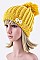 Trendy Button Accent Pom Pom Beanie LA-EMH8529