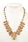 FRINGE WOOD BIB NECKLACE SET
