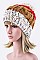 Stylish Tri Color Lined Pom Pom Knit Beanie LA-EMH8517