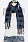 Pack of 12 Trendy Mix Plaid Fleeced Scarf Set