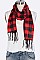 Pack of 12 Trendy Mix Plaid Fleeced Scarf Set