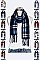 Pack of 12 Stylish Mix Plaid Fleeced Scarf Set