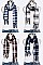 Pack of 12 Stylish Mix Plaid Fleeced Scarf Set