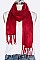 Pack of 12 Solid Color Fleeced Scarf Set