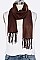 Pack of 12 Solid Color Fleeced Scarf Set