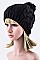 Stylish Cable Knit Pom Pom Beanie LA-EMH8532