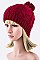 Stylish Cable Knit Pom Pom Beanie LA-EMH8532