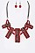 RESIN BAR STATEMENT NECKLACE SET