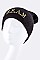 Stylish CREAM Iconic Lurex Beanie LA-HT0050
