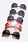 Pack of 12 Side Shade Iconic Oversize Round Sunglasses Set