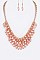 Fringe Crystal Beads Fashion Necklace Set