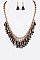Fringe Beads Fashion Necklace Set