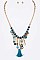 MIX GEMS TASSEL NECKLACE SET