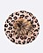 Leopard Print Fur Pom Winter Beret