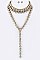 Luxurious Crystal Drop Layer Choker Necklace Set LA-KS7025