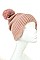 EAR FLAP WINTER POMPOM BEANIE