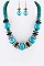 ASSORTED BEADS & DISKS NECKLACE SET