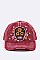 Embroidered Sugar Skull Vintage Cap LA-T13SKL01