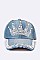 Crystal Crown Denim Cap