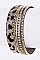 PONY LEATHER LEOPARD PRINT MAGNETIC BRACELET