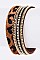PONY LEATHER LEOPARD PRINT MAGNETIC BRACELET