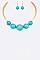 CHUNKY BEADS COLLAR NECKLACE SET