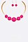 CHUNKY BEADS COLLAR NECKLACE SET