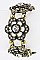 Posh Crystal Flowers Stretch Fashion Bracelet LA28-B2833