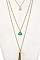 FLORAL CHAIN TASSEL PENDANT NECKLACE